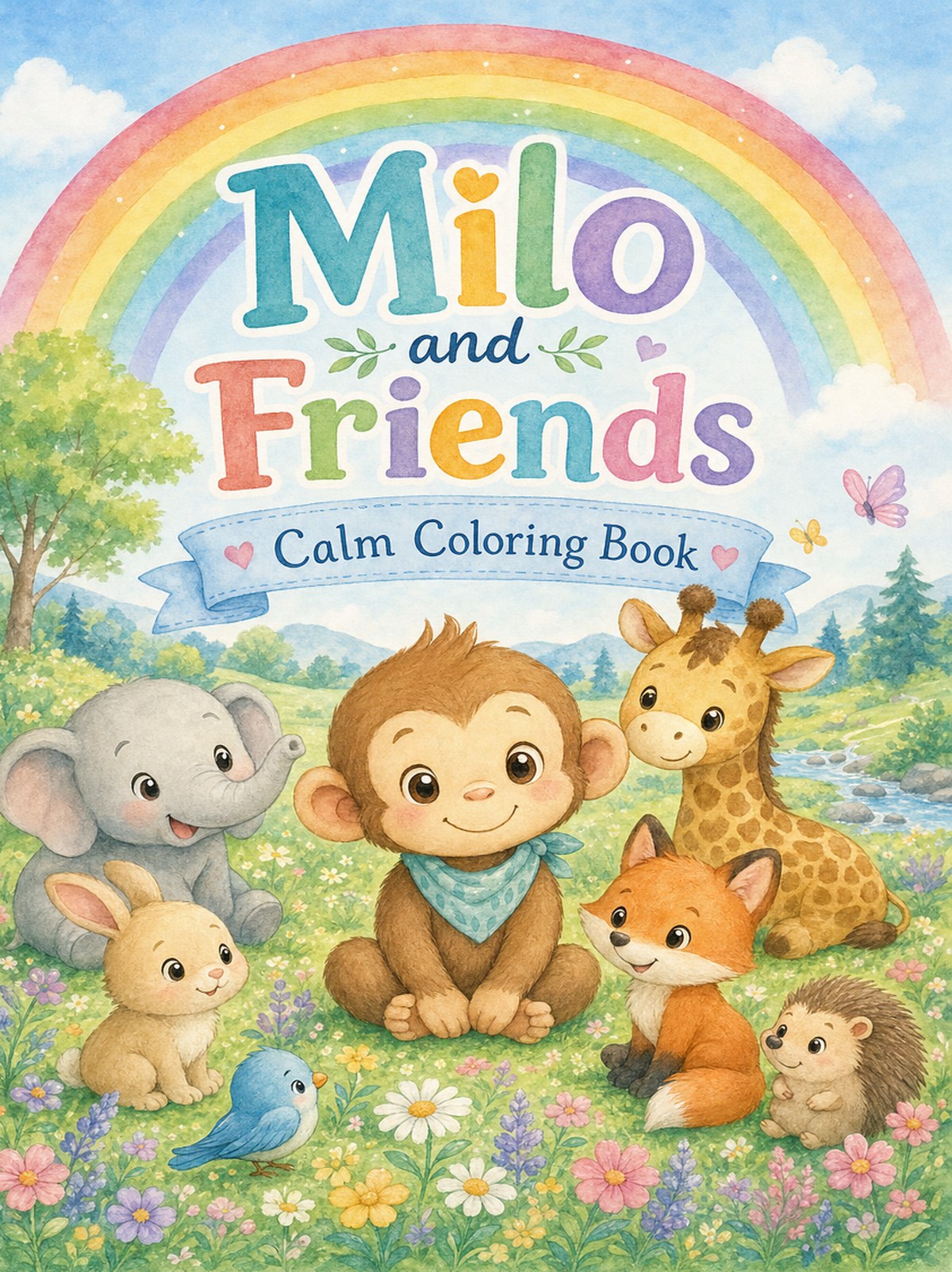 Milo and Friends Calm Coloring Book: Breathing, Feelings, Kindness, and Quiet Courage